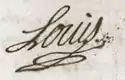 Firma de Luis de Borbón