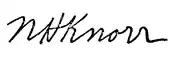 Firma de Nathan Homer Knorr