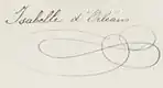 Firma de María Isabel de Orleans