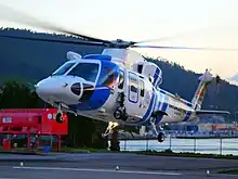 Sikorsky S-76C+ del Servicio de Guardacostas de Galicia despegando del helipuerto.