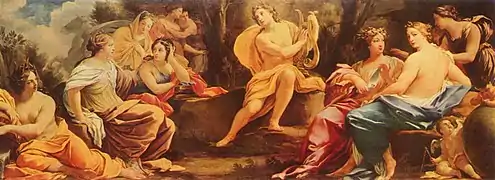 Simon Vouet, Apolo y las musas