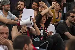 Simona Levi en el 15M Barcelona