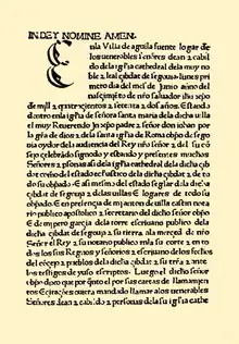 "Sinodal de Aguilafuente" primer incunable publicado en España (1472).