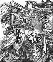 Sir Kay breaketh his sword at ye Tournament, una de las ilustraciones artúricas de Howard Pyle.