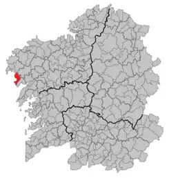 Extensión del municipio en Galicia.