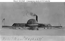 Bosquejo del ironclad CSS Nashville.