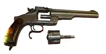 Smith & Wesson Modelo 3, Cal. .44, entre 1874 a 1878.