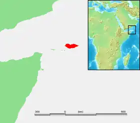 Localización de la isla de Socotra donde se encuentra el drago.