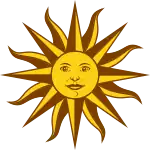 Sun of May of the Flag of Uruguay