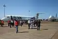 Avión de Líneas Aéreas Sol del Paraguay a su arribo al aeropuerto