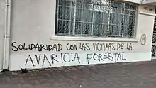 Solidaridad con las víctimas de la avaricia forestal