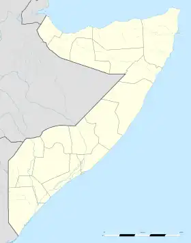 Hobyo ubicada en Somalia