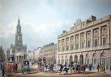 Somerset House en 1836. La universidad tuvo aquí sus oficinas desde 1837 hasta 1870.