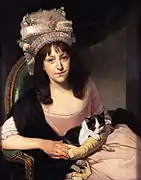Johann Zoffany, Sophia Dumergue (1780). Manguitos de guante abierto.