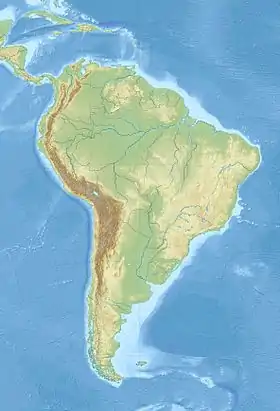 Sierra del Divisor ubicada en América del Sur