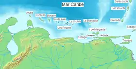 Mapa de las islas de Sotavento