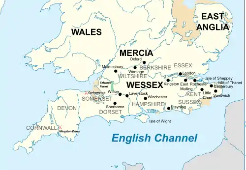 Ubicación de Wessex