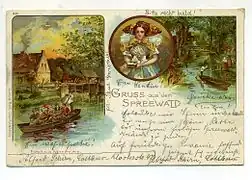 Gruss aus Spreewald ("Saludos desde Spreewald"): postal de 1899