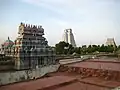 Vista de los gopuram del templo de Ranganathasvamy (Sri Rangam).