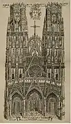 La iglesia Saint-Ouen de Rouen tal como estaría a comienzos del XVII