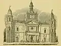 Grabado de la catedral en 1845.