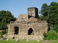 Ruinas de baños romanos en Leicestershire