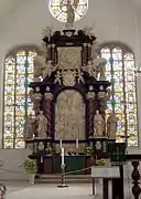 Retablo de la iglesia de San Cosme y San Damián en Stade, de Christian Precht (1677), una iglesia luterana.