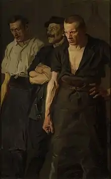 Obreros, cuadro de 1910.