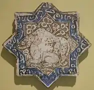 Cerámica vidriada (Irán, siglo XIV).