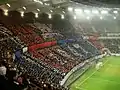 Los tifosi del Steaua en el estadio National de Bucarest.