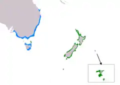 Distribución de Sterna striata