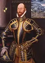 1563: John Farnham, vestimenta militar con martingala