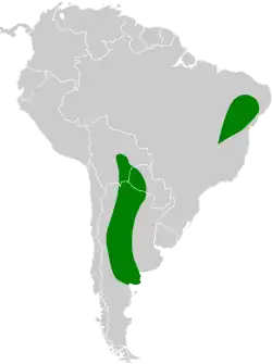 Distribución geográfica del rabicano mayor.