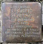 Placa memorial por Elisabeth Kuznitzky