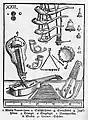 Schlüsselfidel (derecha abajo) mostrado en Syntagma Musicum, obra de Michael Praetorius, 1619.