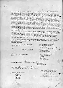 Continuación 27 de abril de 1943 que describe la lucha contra una Wehrformation jüdisch-polnische - "Formación de combate judío-polaca"