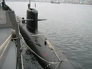 Submarino Clase Scorpène de la Armada de Chile.
