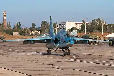 Su-25UTG en la base de Yeisk