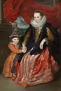 Susanna Fourment y su hija, 1621, por Anthony Van Dyck, en la National Gallery of Art, Washington.