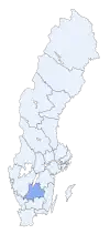 Localización del municipio de Nässjö y Nässjö en Suecia