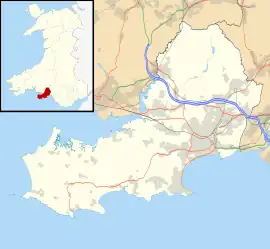 Gowerton ubicada en Swansea