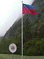 Entrada en Liechtenstein desde Suiza por la carretera del paso de Saint-Luzisteig.