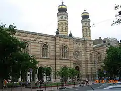 Sinagoga de Dohány en Budapest, 1854-1859.