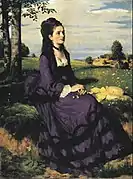 La dama de violeta, del pintor Pál Szinyei Merse (1874)