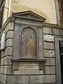 Capilla en una calle de Florencia, con Maddelena de' Pazzi y Felipe Neri, por Cosimo Ulivelli, 1668.