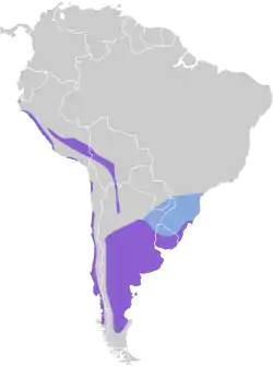 Distribución geográfica del sietecolores.