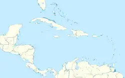 Distribución geográfica de la tangara de San Vicente.