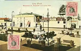 Imagen histórica de la plaza Italia