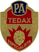 Primer emblema de los TEDAX del Cuerpo de Policía Armada.