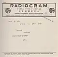 China: radiograma (1933).